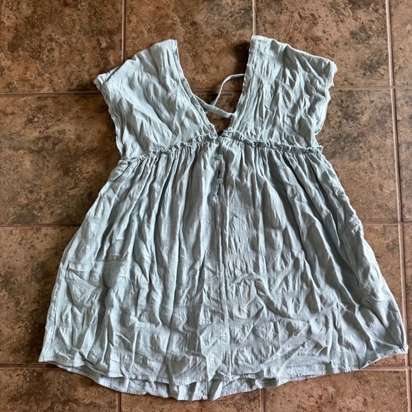 Sage Blue Mustard Seed Mini Dress with Shorts size M - Picture 3 of 5